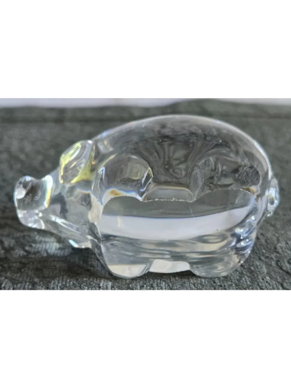 Clear Crystal Pig Figurine 3